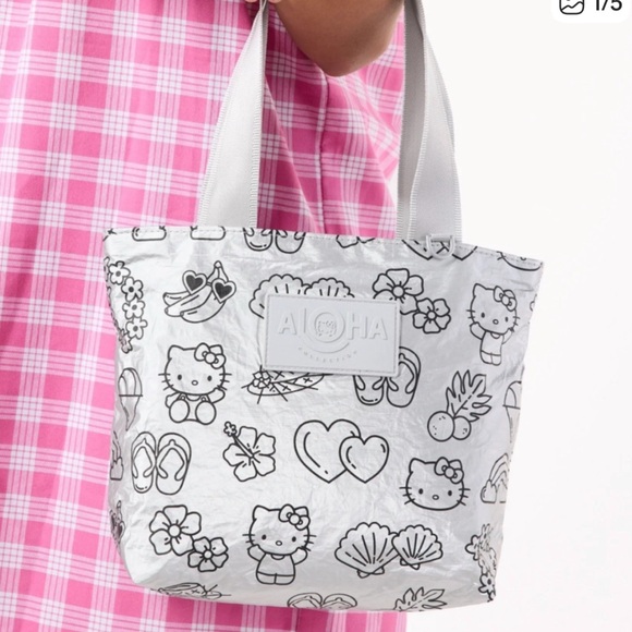 ALOHA Collection Handbags - ALOHA Collection Hello Kitty Silver Mini Tote Bag Exclusive